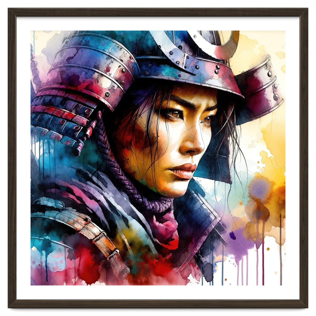 Samurai Asian Warrior Woman Portrait