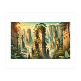 Vintage China, Zhangjiajie Stone Pillars Poster (Print Only) thumbnail