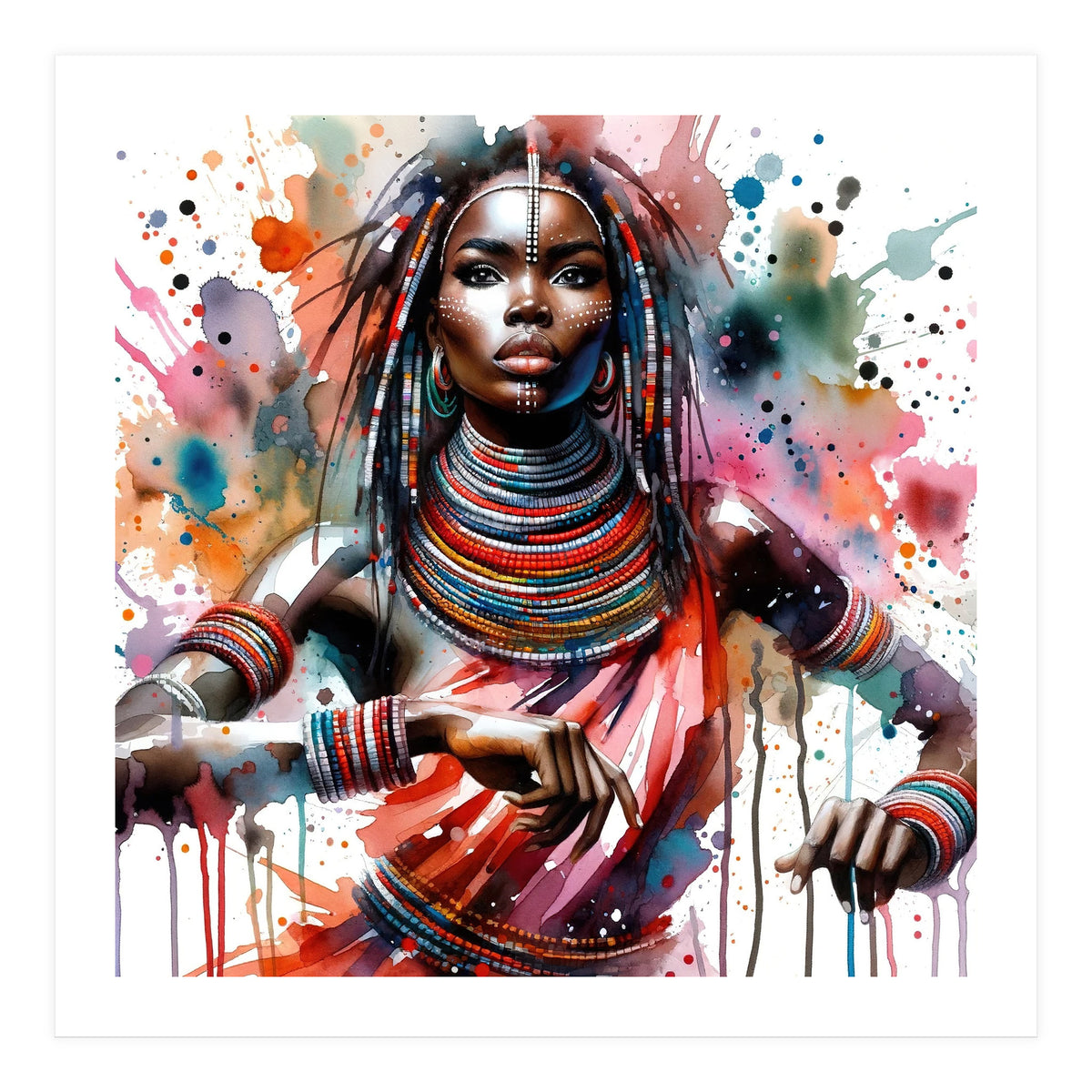 Beaded Majesty Dancer Portrait (Print Only)