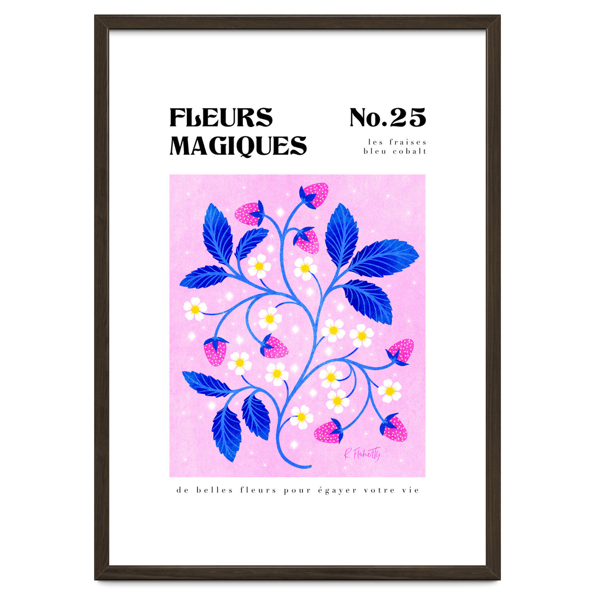 Magical Flowers No.25 Cobalt Strawberries