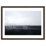 Tourists on the black sand beach - Iceland thumbnail