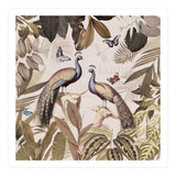 Vintage Sepia Exotic Peacocks Jungle (Print Only) thumbnail