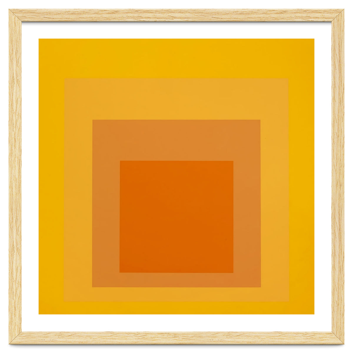 JOSEF ALBERS - HOMAGE TO THE SQUARE YELLOW ORANGE 2. HIGH RESOLUTION