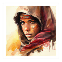 Watercolor Tuareg Woman #5 (Print Only)