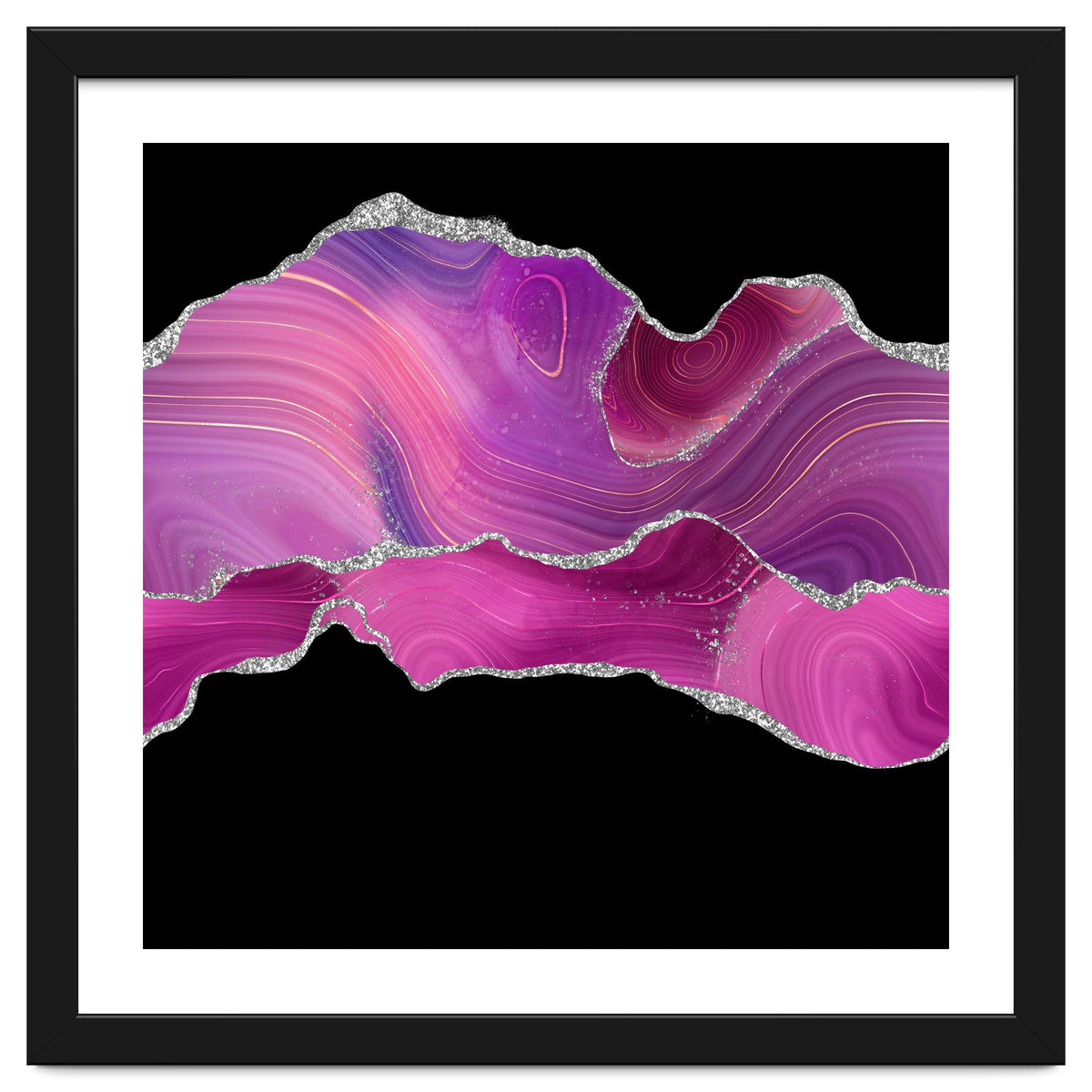 Magenta & Silver Agate Texture 04