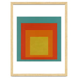 JOSEF ALBERS - HOMAGE TO THE SQUARE GREEN RED YELLOW ORANGE thumbnail