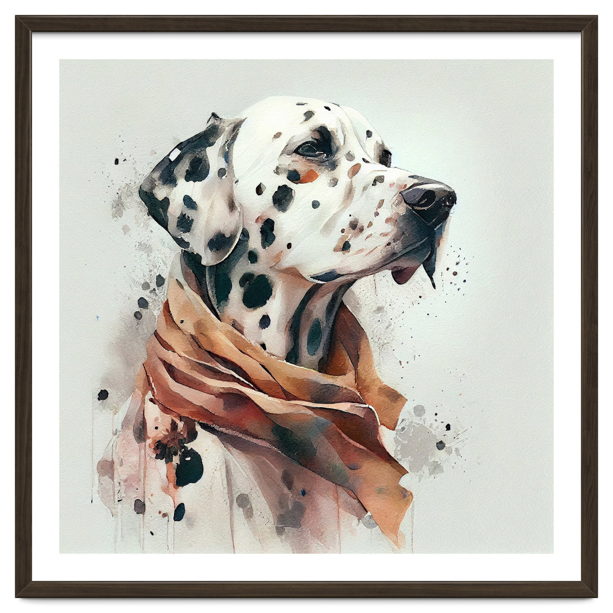 Watercolor Dalmatian Dog