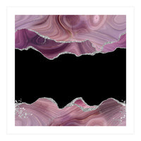 Mauve & Silver Agate Texture 03  (Print Only)