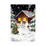 Spirited and Playful Christmas Ghost (Print Only) thumbnail