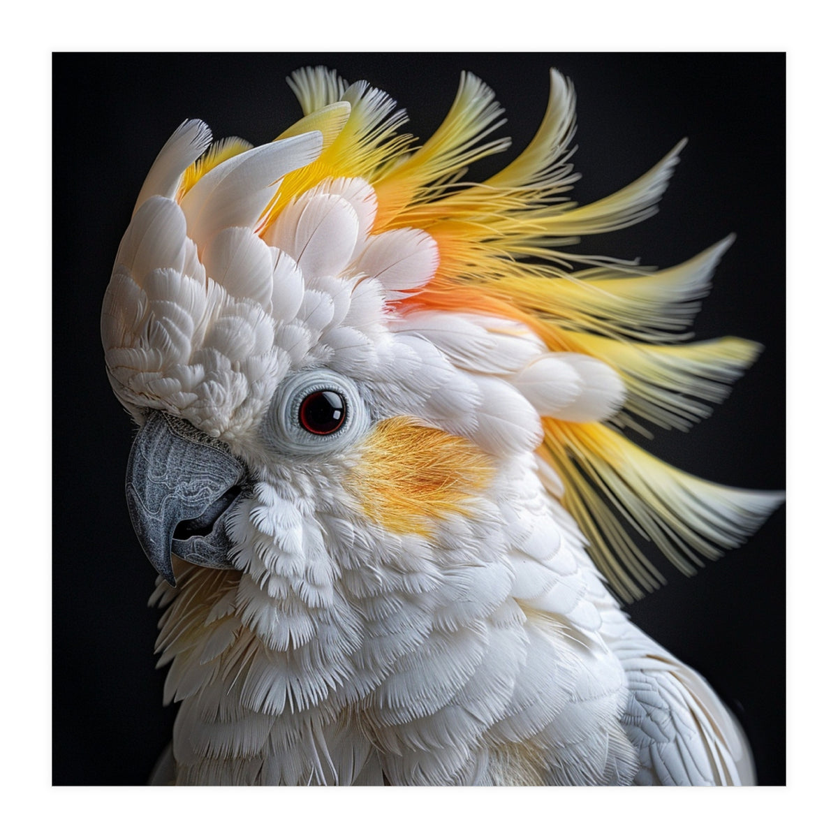 Beautiful Cockatoo Parrot Portrait Headshot (Print Only)