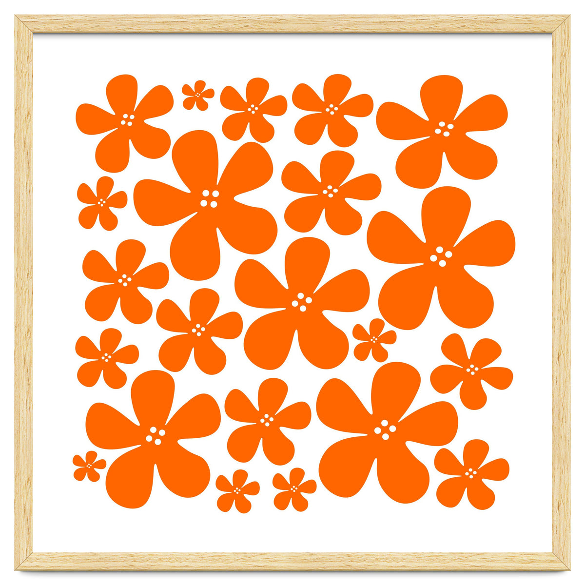 Orange Flowers Pattern