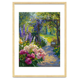 Serene Summer Garden Path Oil Painting thumbnail