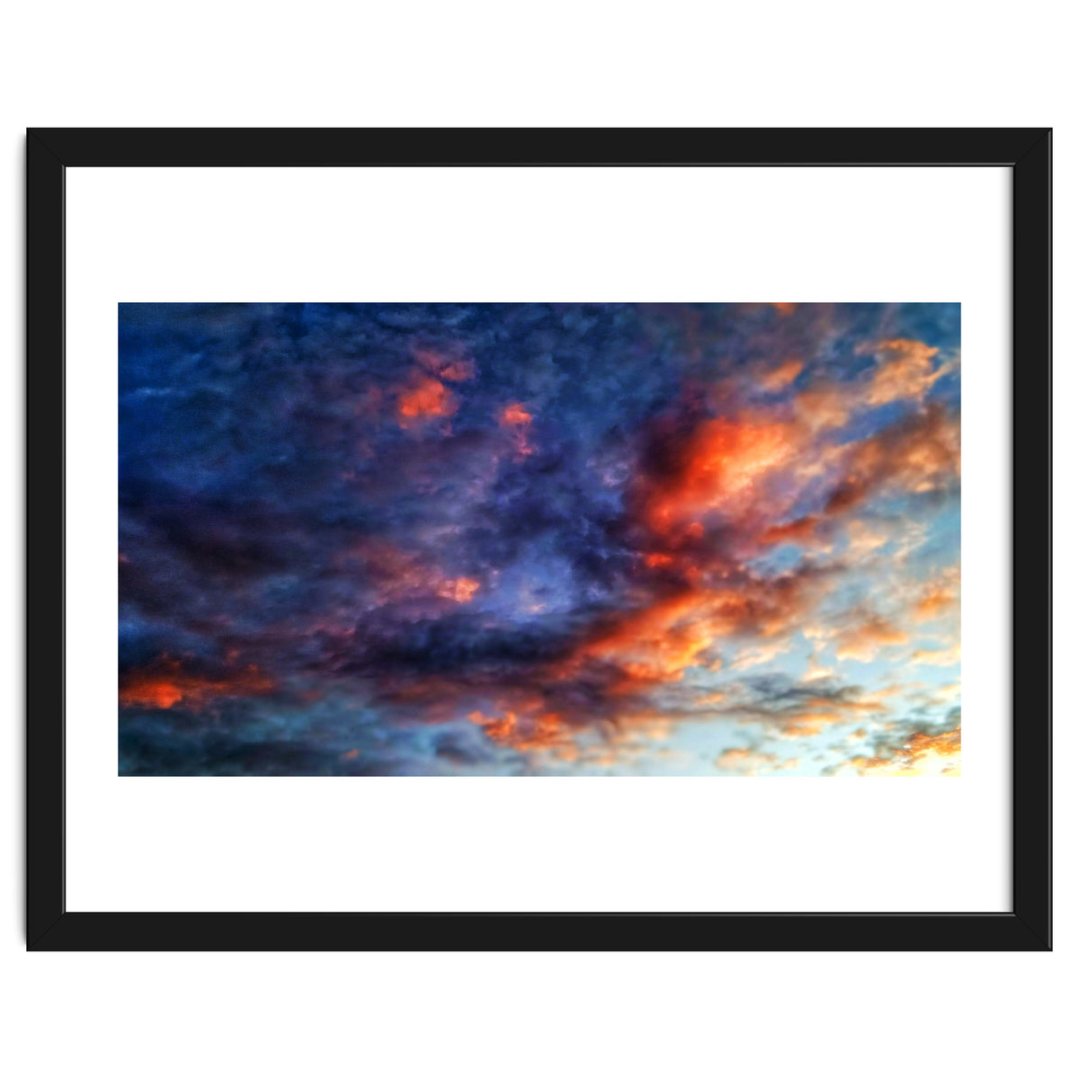 Cloudy sky at sunset