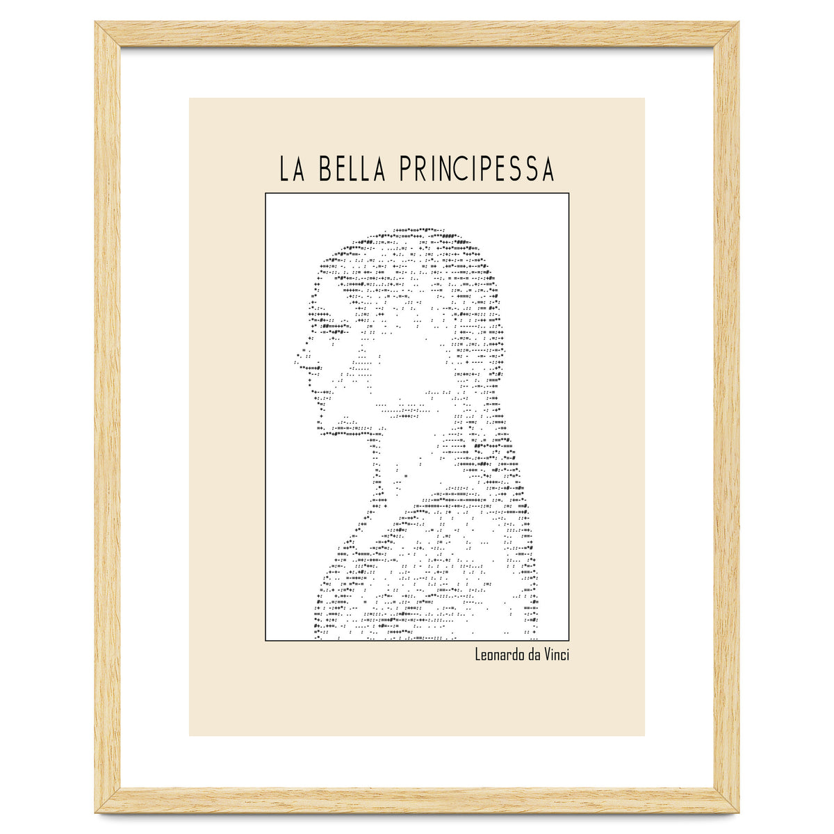 La Bella Principessa – Leonardo Da Vinci Ascii Art