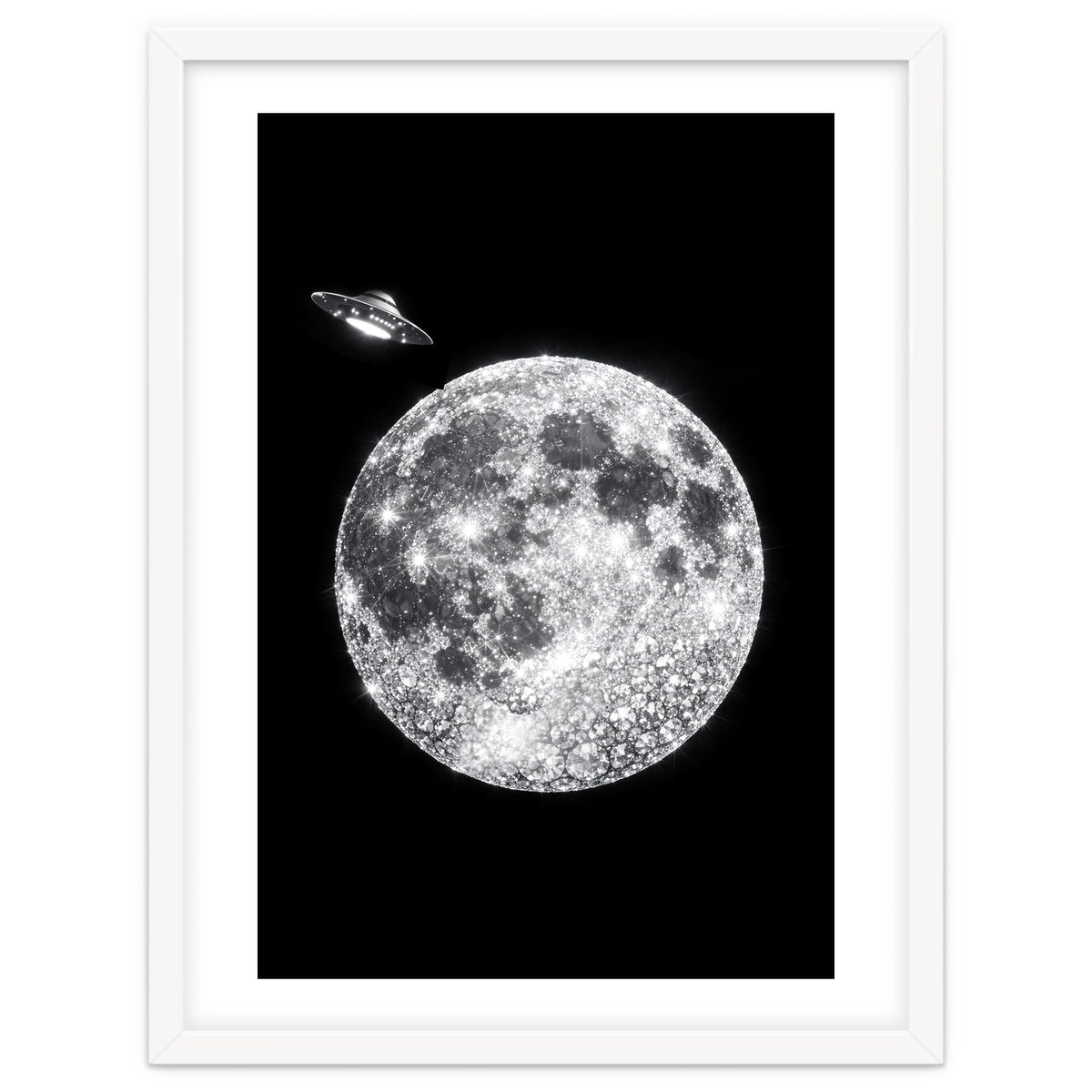 Diamond moon and UFO