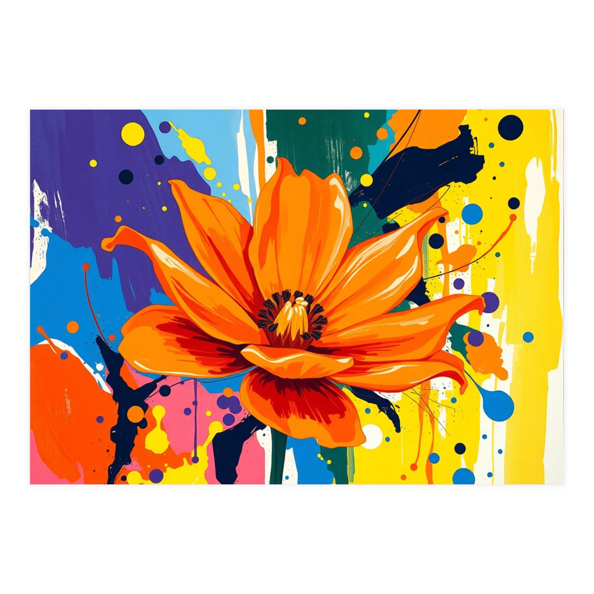 Modern Vibrant Flower (Print Only)