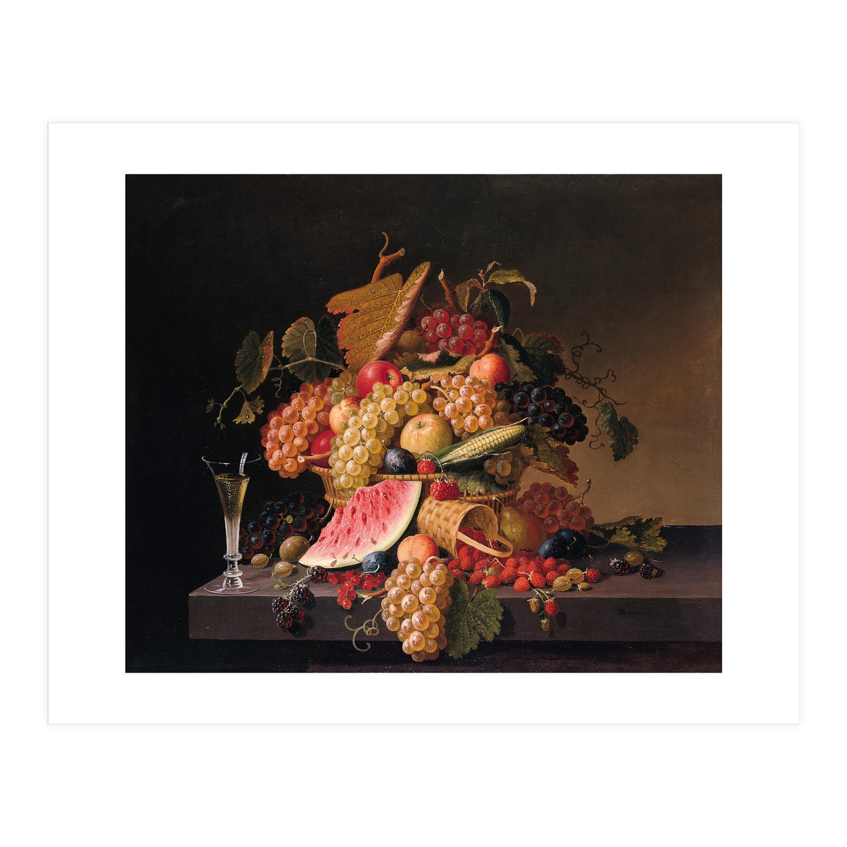 Paul Lacroix (Activo en Nueva York, entre 1855 y 1869-). The Abundance of Summer (s.f). Oil on ca... (Print Only)