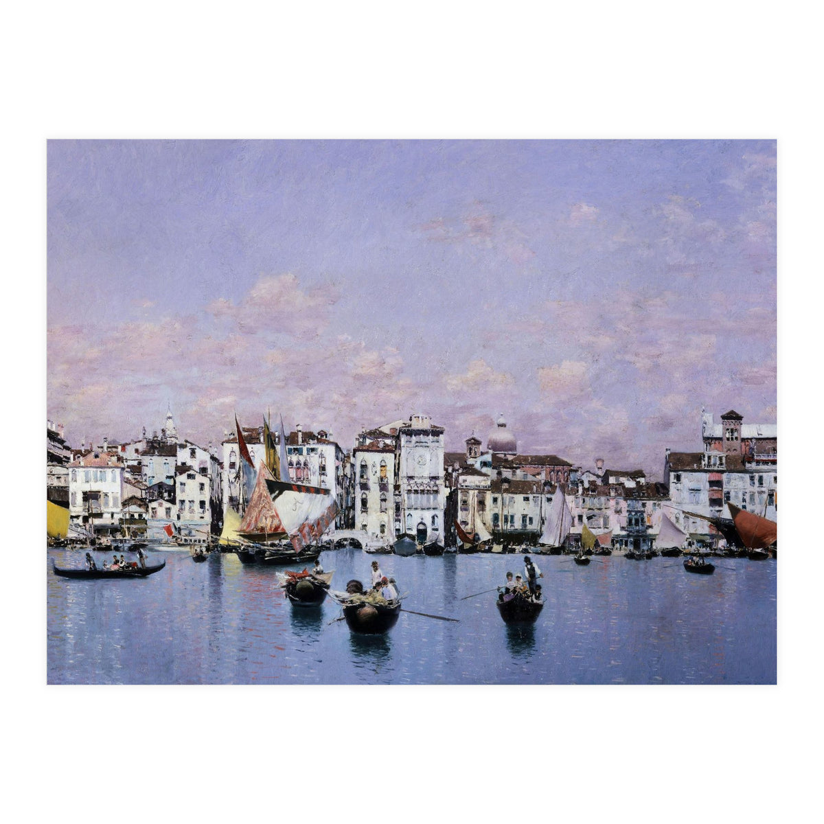 'La riva degli Schiavoni en Venecia', 1873, Oil on canvas, 42 cm x 72 cm. (Print Only)