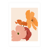 Autumn Wildflowers, Botanical Illustration Vintage Classy, Bohemian Floral Blossom Plants Bloom, Pastel Flowers Garden Nature (Print Only) thumbnail
