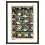The water lily, Nelumbo lutea, in wallpaper and tile patterns. Lithograph by Verneuil. thumbnail