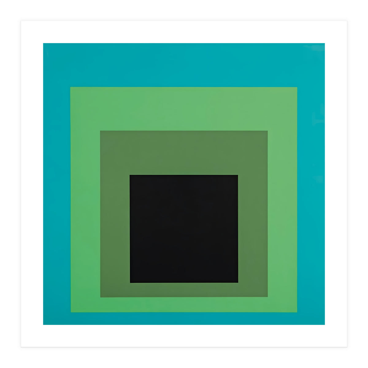 JOSEF ALBERS - HOMAGE TO THE SQUARE GREEN BLACK (Print Only)