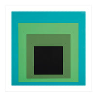 JOSEF ALBERS - HOMAGE TO THE SQUARE GREEN BLACK (Print Only)