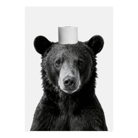 Bear, Toilet Paper Crown, Nursery Animal Art for Children (Print Only)