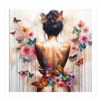 Butterfly Garden Back Portrait (Print Only)