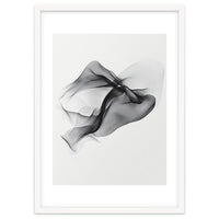 Abstract Black Flowing Fabric Wave