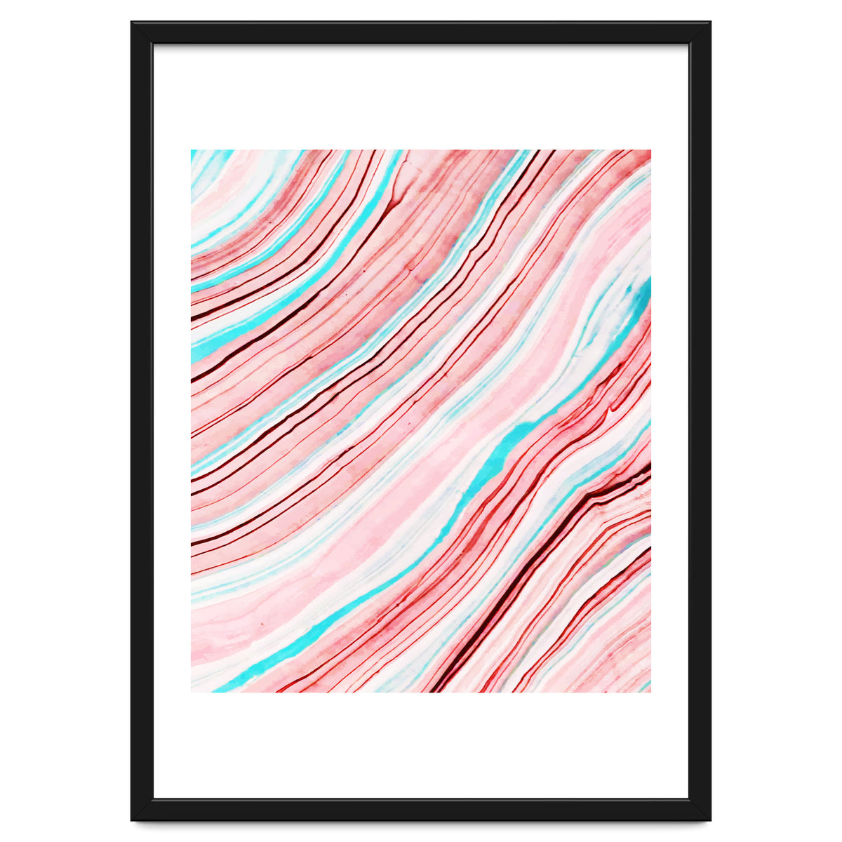 Between the Lines, Pastel Watercolor Abstract Painting, Subtle Neutral Minimal Illustration