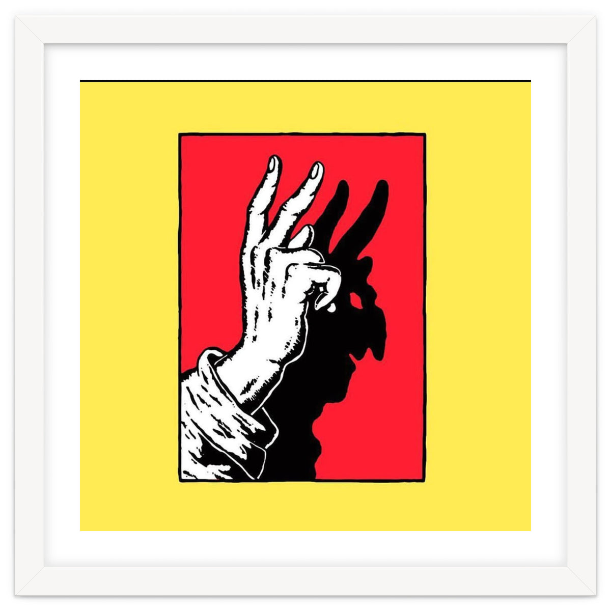 Hand Shadow Art – Peace & Freedom Illustration