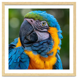 Close Up Blue And Yellow Macaw Parrot Face thumbnail