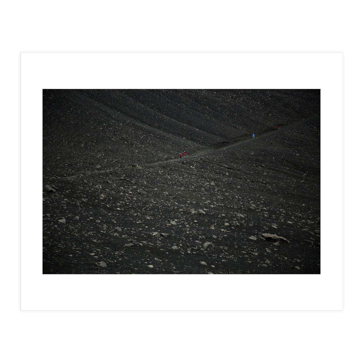 Kids running down from the volcano - Iceland  (Print Only)