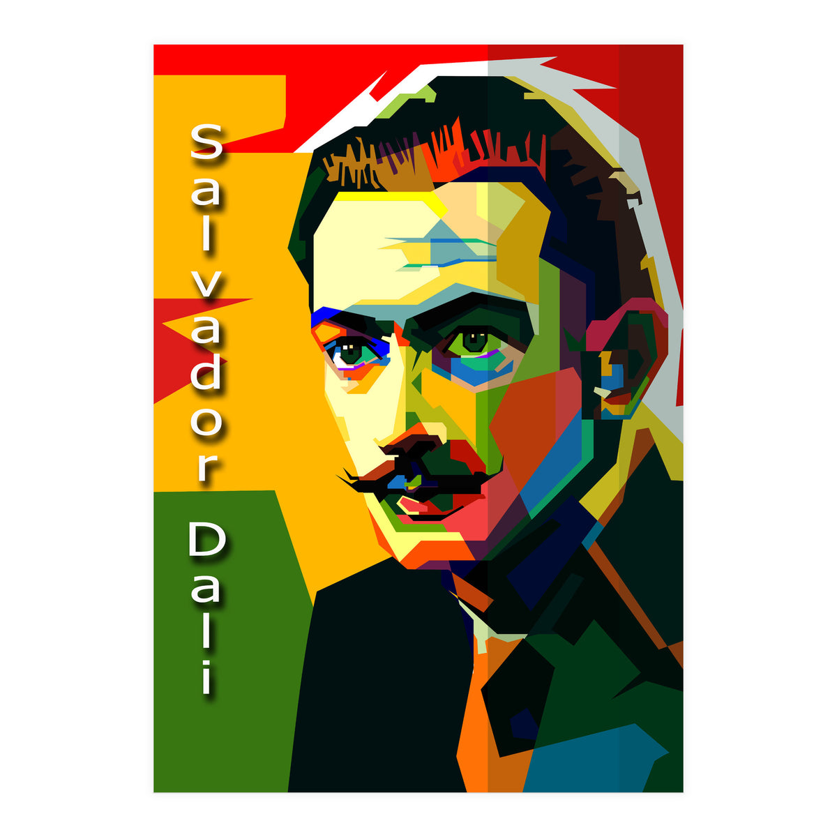 Salvador Dali Maestro Painting In Pop Art WPAP (Print Only)