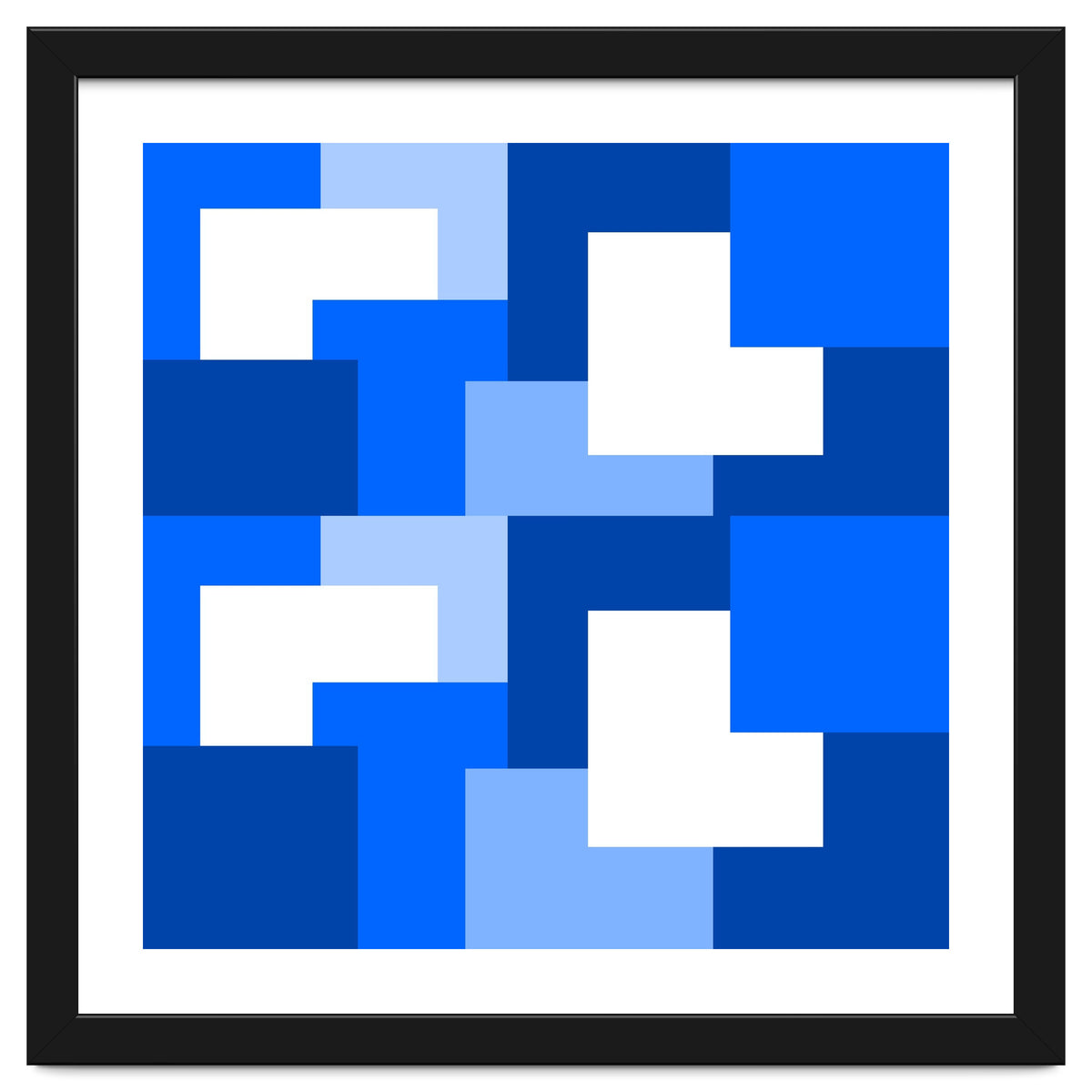 Blue Abstract Square Tiles