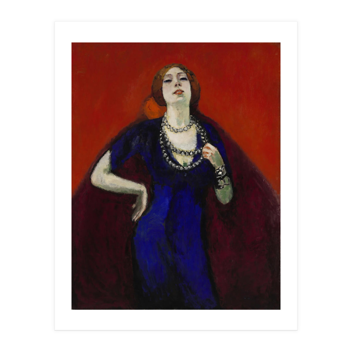 The Blue Dress. Date: 1911. Dimensions: 146.2 cm x 114.4 cm, 161.0 cm x 129.4 cm. (Print Only)