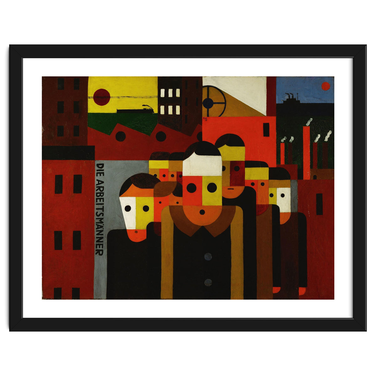 Die Arbeitsmaenner - The Workmen. Oil on canvas.