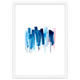 Abstract Watercolor Stripes Minimal Blue thumbnail