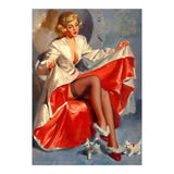Pinup Girl Playing With Two Little Cats (Print Only) thumbnail