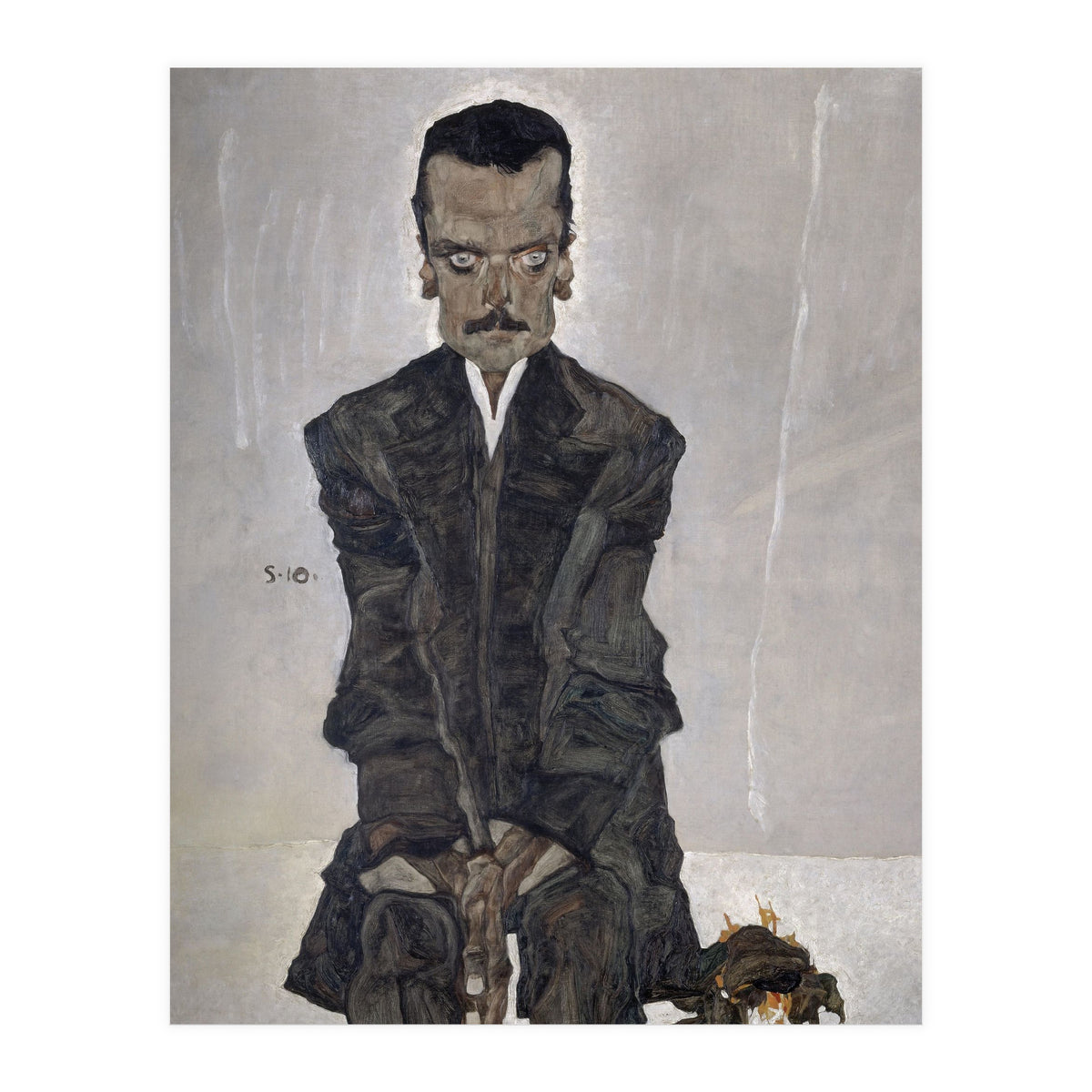 'Portrait of the Publisher Eduard Kosmack', 1910, Oil on canvas. EGON SCHIELE. (Print Only)