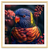 Vibrant Rainbow Lorikeet Parrot Close Up Portrait thumbnail
