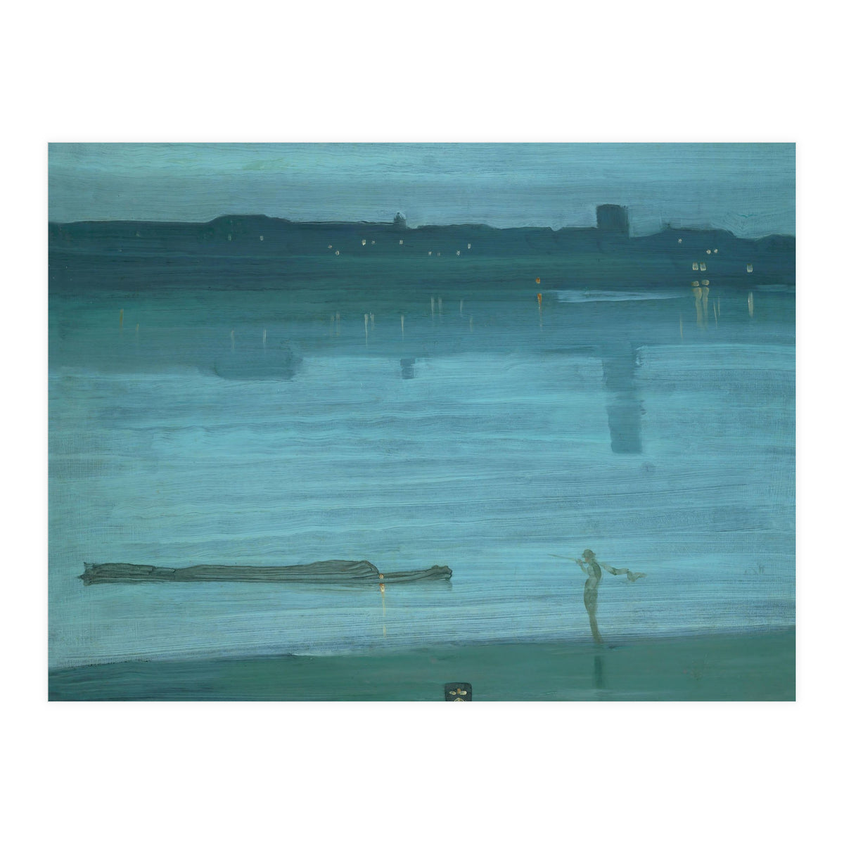 Nocturne, Blue and Silver: Chelsea, 1871 Canvas, 50,2 x 60,8 cm. (Print Only)