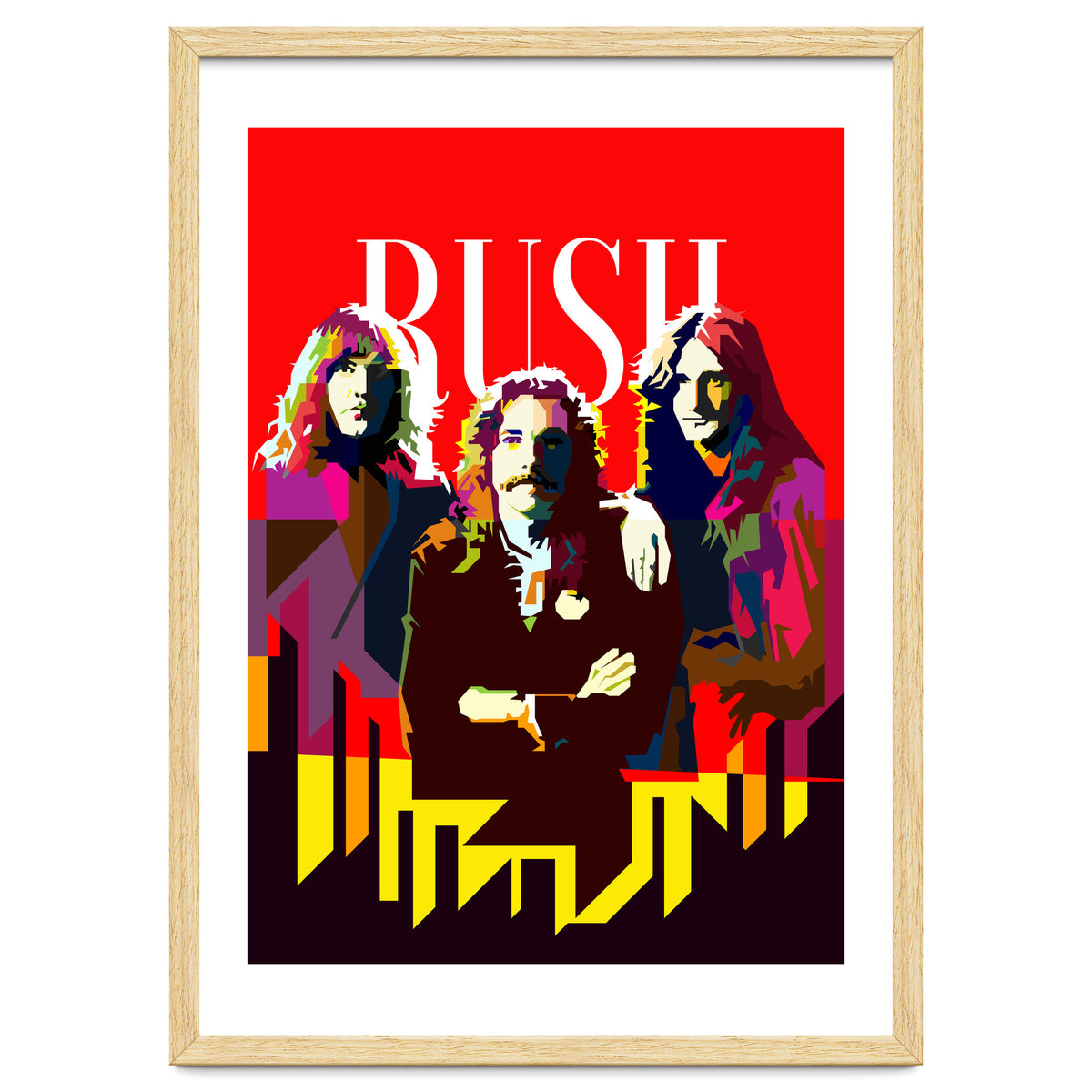 Rush Progressive Rock Pop Art WPAP