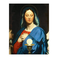 Jean Auguste Dominique Ingres / 'The Virgin Mary Prays to the Host', 1866. (Print Only)