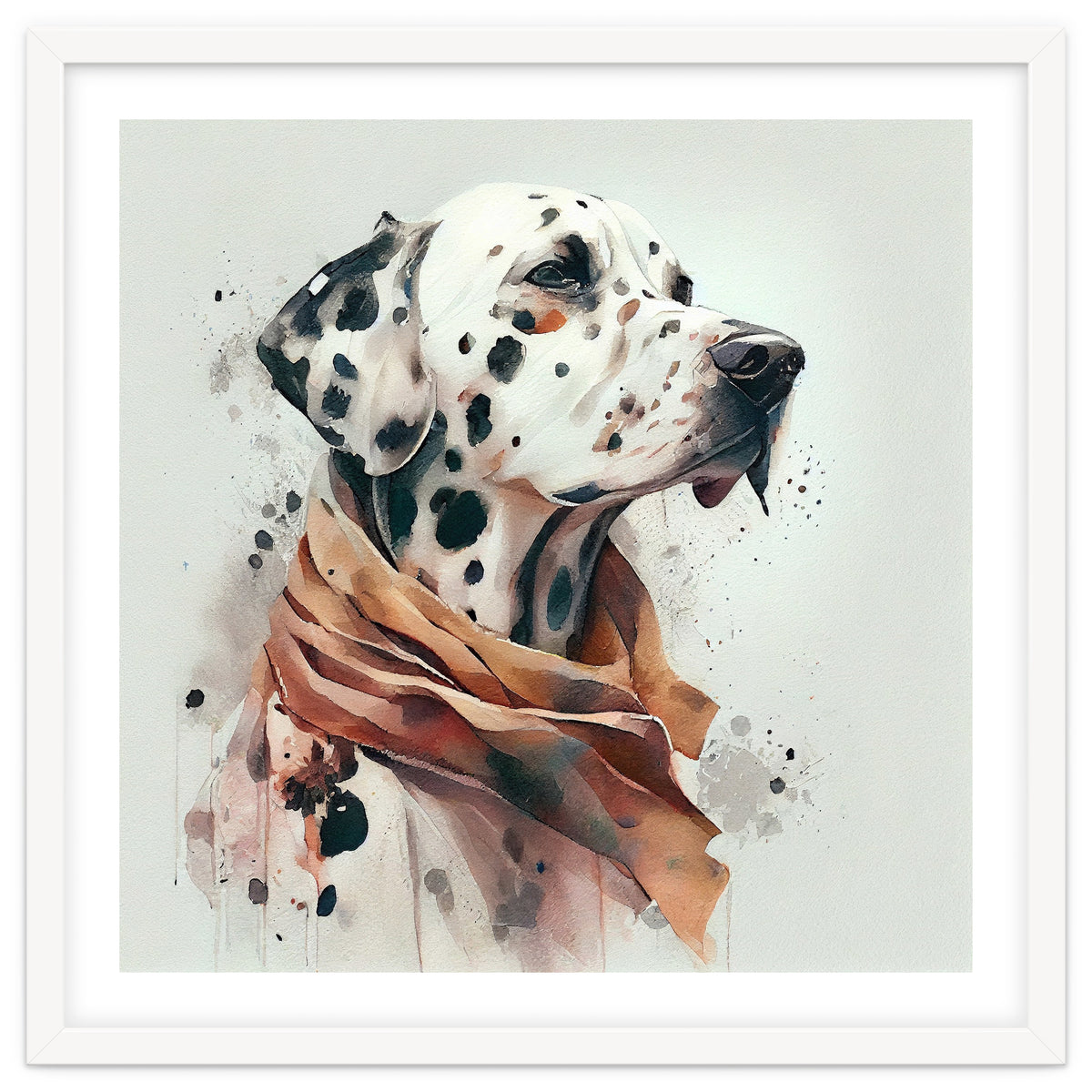 Watercolor Dalmatian Dog