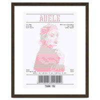 Receipt Art Adele Red