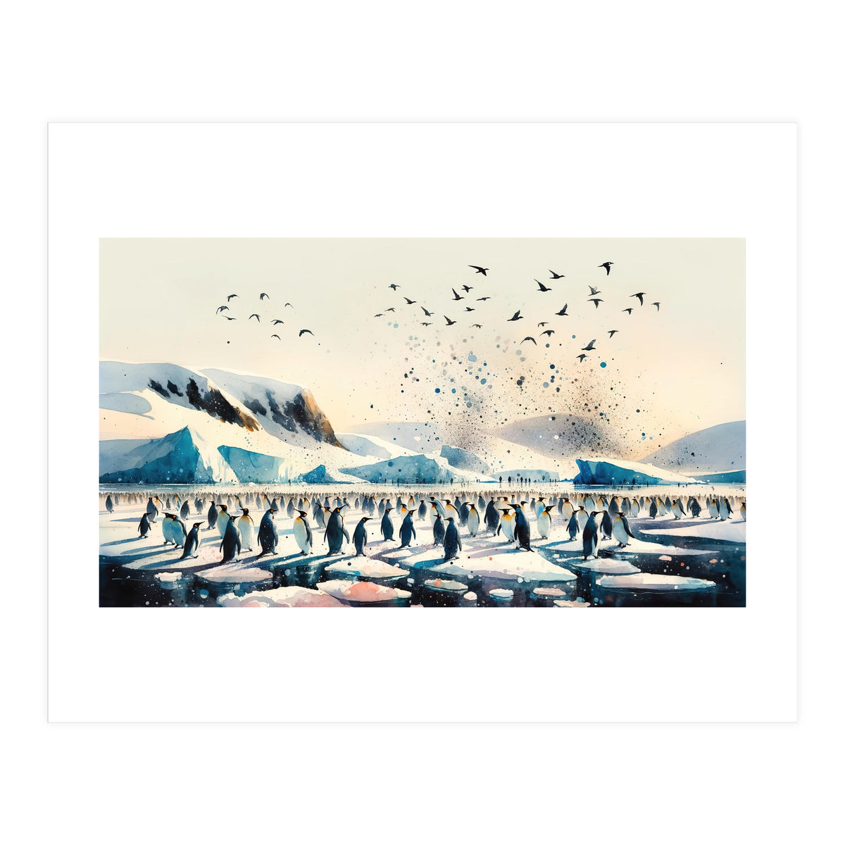 Antarctic Expanse Penguins Path (Print Only)