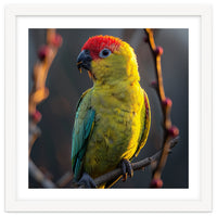 Close Up Of A Colorful Jenday Conure