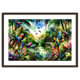 Watercolor Tropical Birds In The Jungle thumbnail