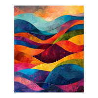 Abstract Rainbow Mountain Landscape (Print Only)